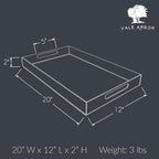 Clear Acrylic Serving Tray for Vanity, Bathroom, Ottoman, Desk and Décor with Handles (Rectangle, Large)