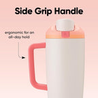 Owala FreeSip Tumbler - Stainless Steel-40-oz.-Orange/Tan(Sparkling Sherbet) (Pack of 6)