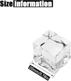 Fake Ice Cubes, 50 PCS 0.8" Fake Ice, Artificial Acrylic Crystal Diamonds for Vase Fillers, 20 mm Plastic Ice Cubes for Party, Wedding