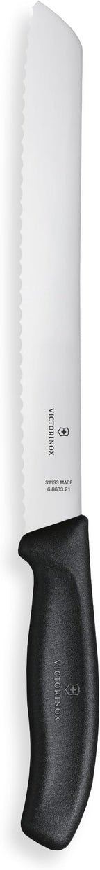 Victorinox Swiss Classic 8.25-Inch Bread Knife with Serrated Edge, Black
