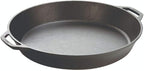 Lodge 17 Inch Pre-Seasoned Cast Iron Skillet - Dual Assist Handles - Use in the Oven, on the Stove, on the Grill, or Over a Campfire - Black