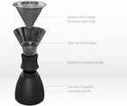asobu Insulated Pour Over Coffee Maker (32 oz.) Double-Wall Vacuum, Stainless-Steel Filter and Take on the Go Carafe (Burgundy)