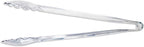 New Star Foodservice 35520 Utility Tong, High Heat Plastic, Scalloped, 12 inch, Set of 12, Clear