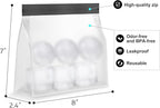 Samuelworld Large Silicone Premium Ice Trays, 2 Inches Big Cubes & 2.5 Inches Sphere Ice Molds - BPA Free, Craft Ice Maker for Gifting, Easy Release - Black(With Ice Bag)