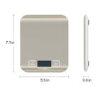 Digital Shipping Scale,Stainless Steel Panel, Accurate Portable Postal Scale for Packages, Small Business,Kitchen, Food, Handmade, Liquids, and Boutique (Stainless Steel Battery (5kg/1g))