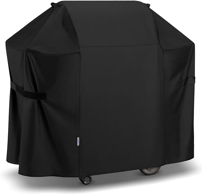 SunPatio 58 Inch Outdoor Grill Cover, Compatible for Weber Genesis II, Genesis 300 and II LX 300 Series Gas Grills, Heavy Duty Waterproof Barbecue Cover, Compared to Weber 7130, 58"W x 25"D x 44.5"H