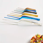CREATIVECHEF 8 Inch Kitchen Tweezer, Stainless Steel Food Tongs, Kitchen Fine Tweezer, Fine tweezer tongs for food presentation (colorful)