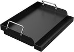 Nonstick Coating Cooking Griddle Insert for Gas Grill, 17" x13" Universal Griddle Flat Top Plate with Removable Handles for Charcoal/Gas Stove/Electric, Large Griddle Plate for Outdoor Grill