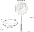 Helen’s Asian Kitchen Spider Strainer, All Stainless Steel, 7-Inch Strainer Basket With 12-Inch Handle