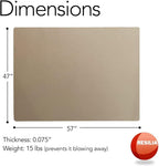 RESILIA X-Large Under Grill Mat – Heavy Duty, Reusable Outdoor Floor Protector Mats for Deck, Patio, & Garage – 57 Inch x 47 Inch, Beige/Tan Orange Peel, Made in The USA