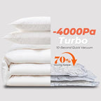 Vacuum Seal Bags for Clothing with Rechargeable Cordless Pump, 18 Pack Vacuum Storage Space Saver Bags, Compression Packing Seasonal Storage for Clothes Bedding Blanket Pillows Comforters