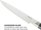 Babish 8-Inch Forged Carving Knife – High-Carbon 1.4116 German Steel Full Tang Kitchen Knife for Precision Meat and Poultry Slicing