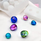 DLAND 2 Pcs Ball Silicone Resin Molds, Sphere Bead Resin Epoxy Universe Spheroid Molds, Pendant Casting Molds for DIY Jewelry Making