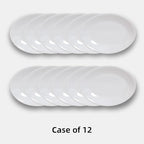 Stoneware Coupe Commercial Grade Dinnerware, Bright White, Oval Platter 11.75" x 8", Case of 12