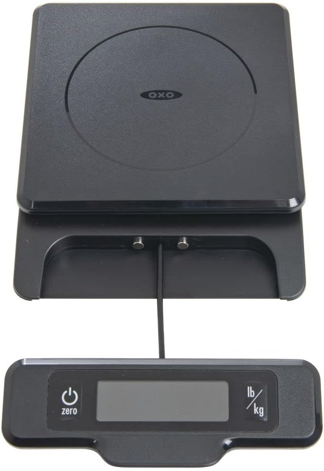 OXO Good Grips 5-lb Kitchen Scale with Pull-Out Display, Black