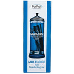 ForPro Multi-Cide Tall Glass Jar, for All Hairstyling Tools Including Brushes, Combs & Shears, 37 oz (Pack of 12)
