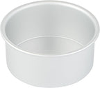 Restaurantware-Met Lux 6 x 3 Inch Straight-Sided Baking Tins, 12 Round Cake Pans - Oven-Ready, Freezable, Anodized Aluminum Round Baking Pans, Greaseproof, For Layer Birthday Cakes