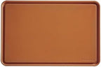 KitchenAid Classic Plastic Cutting Board with Perimeter Trench and Non Slip Edges, Dishwasher Safe, 12 x 18 inch, Scorched Orange