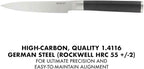 Babish 5-Inch Forged Utility Knife – High-Carbon 1.4116 German Steel Full Tang Kitchen Knife for Precision Cutting and Durability