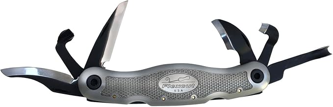 FLEXCUT Left Handed Carvin Jack 2.0, Folding Multi Tool for Woodcarving, Includes 6 Blades, Made in USA | JKNK291