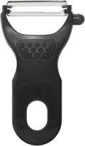 uxcell Vegetable Peeler Set, 4.5 Inch Stainless Steel Potato Peeler for Apple Fruits Black