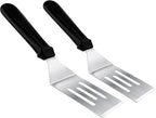 Metal Spatulas for kitchen Use, 2 PCS Professional Serving Spatula with Heat Resistant Handle, 9.8 Inch Stainless Steel Spatula Ideal for Pancakes, Eggs, Griddle Scraper, BBQ or Desserts