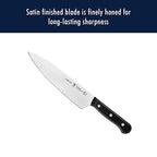 HENCKELS Solution Razor-Sharp 10-pc Knife Set, Chef Knife, Bread Knife, German Engineered Informed by 100+ Years of Mastery, Black/Stainless Steel