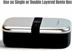 LEAK Proof Stackable Stainless Steel Bento Box |Stainless Steel Lunch Box Adult| Metal Bento box|Metal Japanese Lunch Container |large compartment| Korean bentobox| Non toxic|Microwave safe