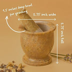 Mini Mortar Pestle Set, Kitchen Tools, Kitchen Countertop Decor, Grinding, Crushing, Herbs, Garlic, Nuts, Spices, Rustic Style, Handcrafted, Made from Soapstone, Natural Beige