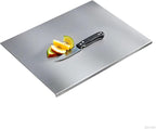 304 Stainless Steel Cutting Board – Stainless Steel Kitchen Chopping Boards Non-Slip, Dishwasher Safe – Ideal for Meat, Vegetables, Fruits, Bread & Baking – Commercial & Home Use (15.7 * 11.8in)