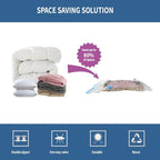 7 Pack Large Space Saver Vacuum Storage Bags for Clothing Travel, Vacuum Seal Compression Bags for Clothes, Packing, Luggage, Blankets, Comforters and Pillows, Hand Pump Included