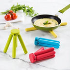 3/Pack Foldable Silicone Trivets, FENGCHEN Folding Trivet, Non-Slip Collapsible Cross Compact Design Expandable Silicone Pot Holder,Red