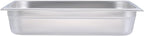 BIRDROCK HOME Stainless Steel Steam Table Pan - Hotel, Restaurant & Catering Supplies - 24 Gauge Steel, 4.5 qt Capacity - Meal Prep, Cooking, & Food Storage Container - 2.5" Depth, 1/2-Size (6 Pack)