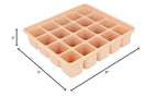 Baby Food Storage Silicone Cubes with Clip-On Lid Freezer Tray Baby Food Soups Purees Ice Easy and Safe Design Made in Korea (20 Sand Beige)