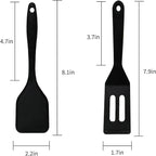 Mini Small Spatula, 2 Pieces Flexible Nonstick Brownie Silicone Tiny Spatula