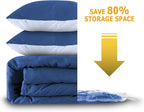 Vacuum Storage Bags 7 Jumbo, Space Saver Sealer Bags,Plastic Packaging Bags,Compression Bags for Clothes, Pillows, Comforters, Blankets, Bedding,No pump included