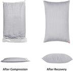 EIUE Bed Pillows for Sleeping 2 Pack Queen Size，Pillows for Side and Back Sleepers,Super Soft Down Alternative Microfiber Filled Pillows,20 x 30 Inches,Grey