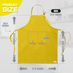 ROTANET Extra Large Apron for Men Adjustable Bib Aprons with 2 Pockets Cooking Kitchen Women Chef Water & Oil Resistant