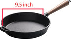 LI-GELISI Pre-Seasoned Cast Iron Round Griddle, 9.4 Inch, Oven Safe, Non-Stick, Heavy Duty, Easy Clean