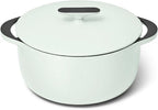 Caraway Enameled Dutch Oven - 6.5 qt Cast Iron Dutch Oven With Lid - 3 Layer Enamel Coating - No Seasoning Required - Compatible With All Stovetops - Oven Safe - No Forever Chemicals - Light Mist
