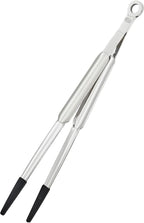 Rosle 12986 Stainless Steel Fine Tipped with Silicone Needle-Nose Pliers Cooking Tongs
