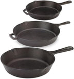 Mercer Culinary Pre-Seasoned Cast Iron Skillet Set