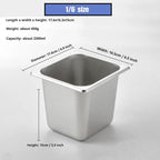 5 Pack Stainless Steel Hotel Pans，1/3 Size，6" Deep Steam Table Pan，Commercial Food Storage Containers Stackable Metal Steamer Pan for Hotel Restaurant Buffet Party (1/3 Size x 6" Deep)