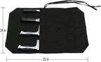 HERSENT Chef's Knife Roll Bag,Portable Travel Chef Knife Case Carrier Storage Bag with 4 Slots Best Gift for Pro Chef or Culinary Enthusiasts Men Women
