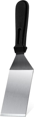 Metal Spatulas 1 PC, Stainless Steel Spatula with Heat Resistant Handle, 9.8 Inch Stainless Steel Spatula Ideal for Desserts, Pancakes, Eggs, Griddle Scraper or BBQ
