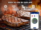 Smart Wireless Meat Thermometer,Digital Cooking Thermometer 700FT Remote Range,Instant Food Thermometer with Wireless Probe & Booster for Grilling and Smoking,BBQ,Oven,Kitchenr