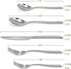 DEACORY Silverware Set Flatware Set Stainless Steel Cutlery Set Heavy Mirror Finished Dishwasher Safe Streamlined Handle Hotel Event Party Wedding Use 40 Pieces Service for 8