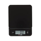 Taylor Glass Top Food Scale with Touch Controls, 11 lb Capacity, Sleek Black Design for Precision Food Measurement in Grams and Ounces