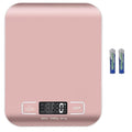 Digital Shipping Scale,Stainless Steel Panel, Accurate 5kg/1g Portable Postal Scale for Packages, Small Business,Kitchen, Food, Handmade, Liquids, and Boutique (Rose Gold)