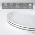 Porcelain Serving Platters, 12 Inch Large Serving Trays, Oval Serving Plates for Dessert Appetizers Meat/Entertaining/Party, Set of 3, White